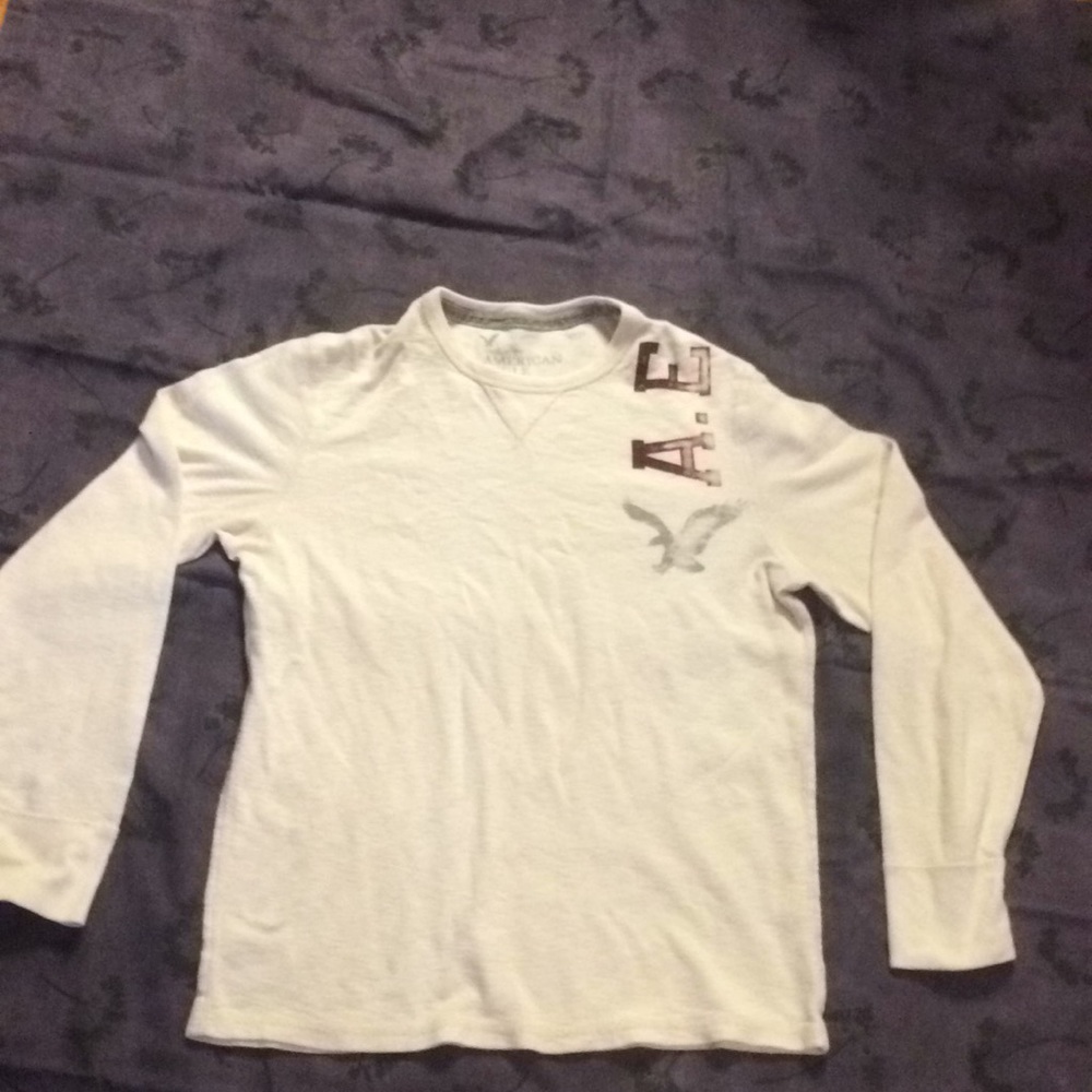 White American eagle thermal long sleeve t